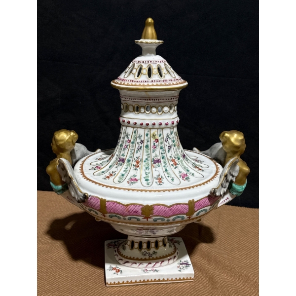 Stunning Floral Angelic Continental Vase #2, 16In Tall 