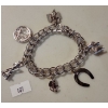 Image 1 : Stamped Sterling Charm Bracelet w/ Charms 