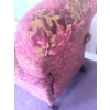 Image 3 : Floral Upholstered Armchair with Rolled Arms and Wooden Legs