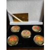 Looney Tunes Bugs Bunny x5 Gold Plated Complete Coin Set In A black Display Box Limited to 1000 sets