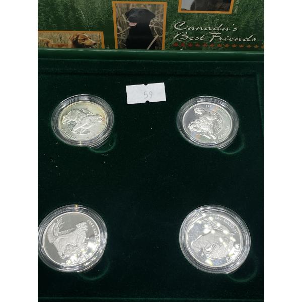 Fifty Cent Four Coin set- 9.3g 925 Silver