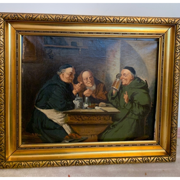 V.Blanj Oil On Canvas Religious Art 25x21