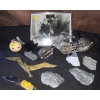 Image 4 : Metal Desktop Hog Folding Pocket Knife Assorted Fossil Rocks Bison Ball