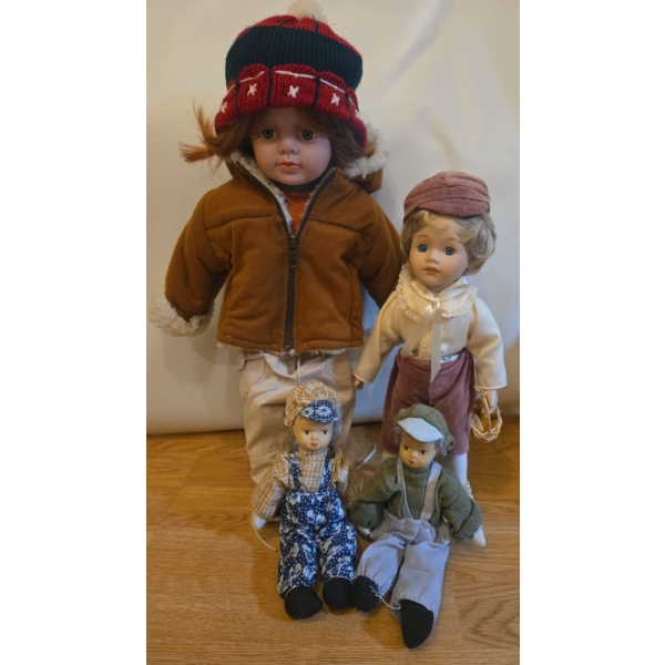 Male Porcelain Doll Collection - Tallest is 20T 