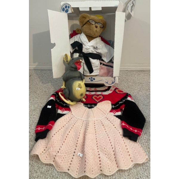 Karate Build-A-Bear With A Battery Operated Rubber Rat Toy & Outfits