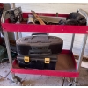 Image 3 : Garage Tool Cart & Work Station ( WorkMate) Table w/ghetto blaster 39"w x 22"d x 36"tall