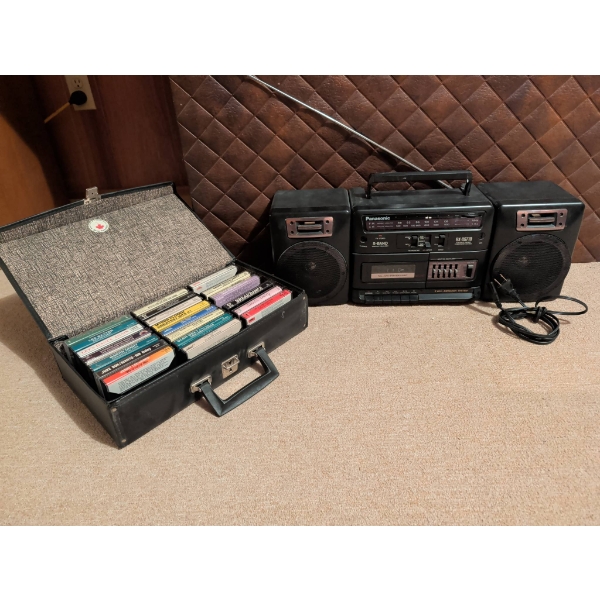 Panasonic RX-DS710 5-Band Stereo Cassette Recorder with Assorted Cassette Collection