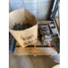 Image 1 : Utility Water Pump and Box of Assorted Fittings on Wooden Pallet