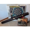 Image 1 : Shootout Electronic Dart Board w/ Travel Pool Cue In Hard Shell Case & Glass Cocktail Set