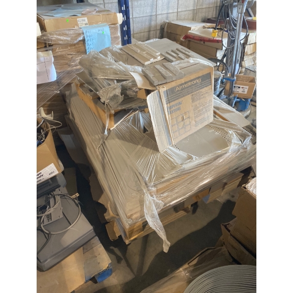 Pallet of Assorted Armstrong Ceiling Tiles and Materials
