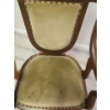 Image 4 : Vintage wooden chair with velvet fabric - 23W, 40T, 20D, 