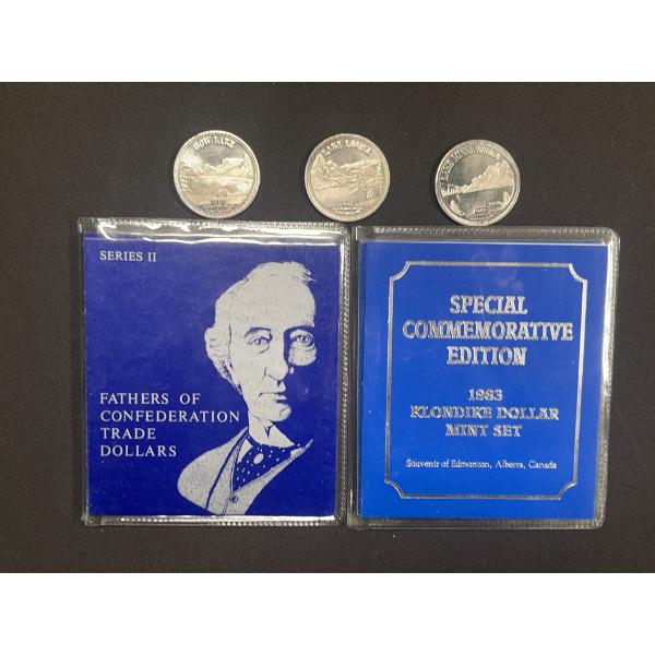 Canadian Souvenir Dollar Coin Sets—Banff, Confederation, Klondike