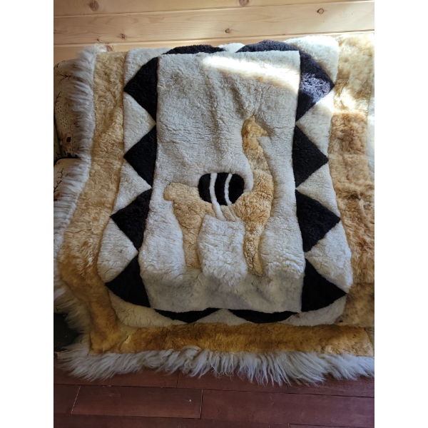 Fur Camel Rug 4x6 (needs some TLC) Animal Unknown