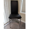 Image 3 : Two Black Faux Leather Dining Chairs with Chrome Legs