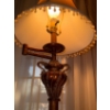 Image 3 : Exquisite Retro Standing Floor Lamp w/ smaller Living Room Lamp with Shades Resin Vertical lamp