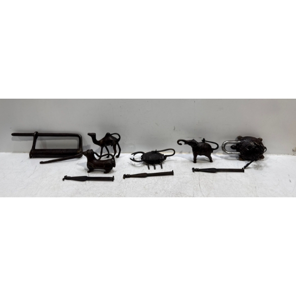 Metal Locks from the Middle East - Camel, Rat, Scorpion, Elephant, Turtle, and Shapes
