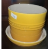 Image 1 : Le Creuset Herb Planter with Tray 7 Diameter Plate, Pot is 5 Diameter Top, 4.5 T Including Plate