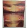 Image 2 : Local Artist Collaboration By Doreen & Lloyd Rogowski Piratte Ship & Sunset Landscape 