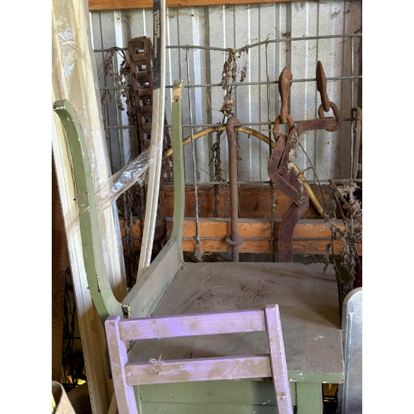 Welders Rod, Green Dresser, Scrap Metal, and Rope Lot