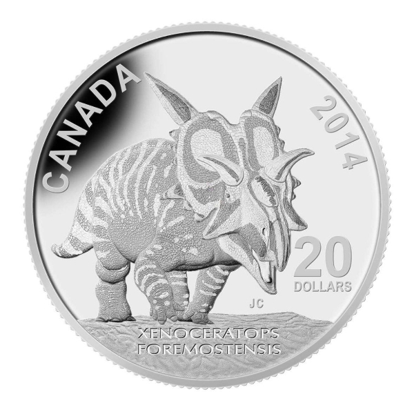 2014 $20 Canadian Dinosaurs: Xenoceratops - Pure Silver Coin
SKU: 130562