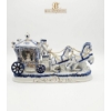 Image 4 : Porcelain Figurine Of Victorian Royal Carriage With Two Horses A Coachman & A Princess Figure Inside