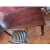 Dining Table 54 W, 36 D, 30 T and Four Metal Benches 23 W, 14 D, 24 T w/ Cushions 