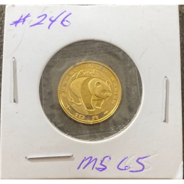 1983 Chinese Panada 1/10 Ounce Fine Gold Coin