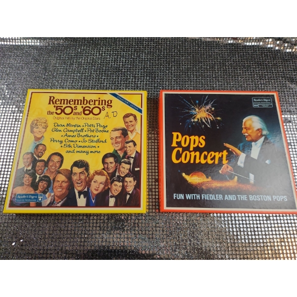 Readers Digest Musical Box Sets- 50's - 60's Songs and Pop Concert Musical Renditions