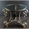 Image 1 : Round Glass and Metal Side Table