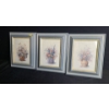 Image 1 : Trio of Floral Prints 9 X 11, Framed Under Glass