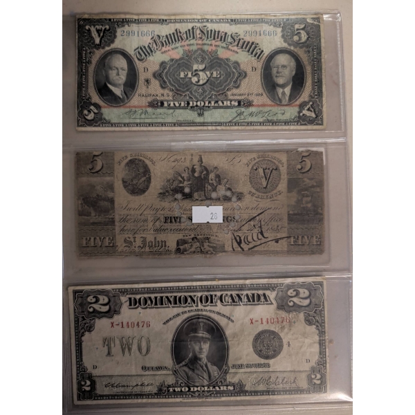 Historical Canadian and Maritime Banknotes