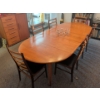 Image 2 : Stunning Mid Century 10 Piece Teak Dining Set - 3 Extenders 6 Chairs 