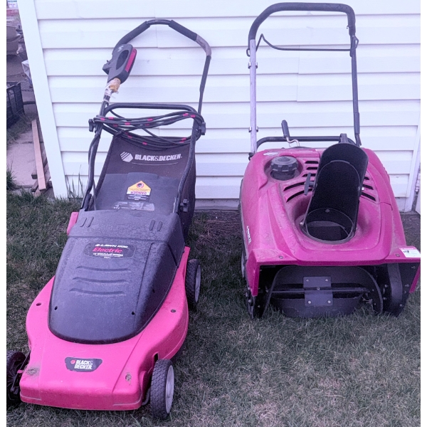 Black & Decker Electric Lawn Mower and Briggs & Stratton Single-Stage Snow Thrower