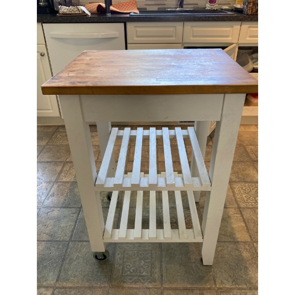 Butchers Block On Castors 24W x 19D x 34T