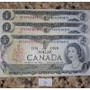 Image 1 : Sequential Canadian One Dollar Bills: BFK3954873/4/5- No Folds/ Good Condition