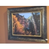 Image 1 : Framed Paint on Canvas of Cliff and Trees by R. Gertz 19 X 16