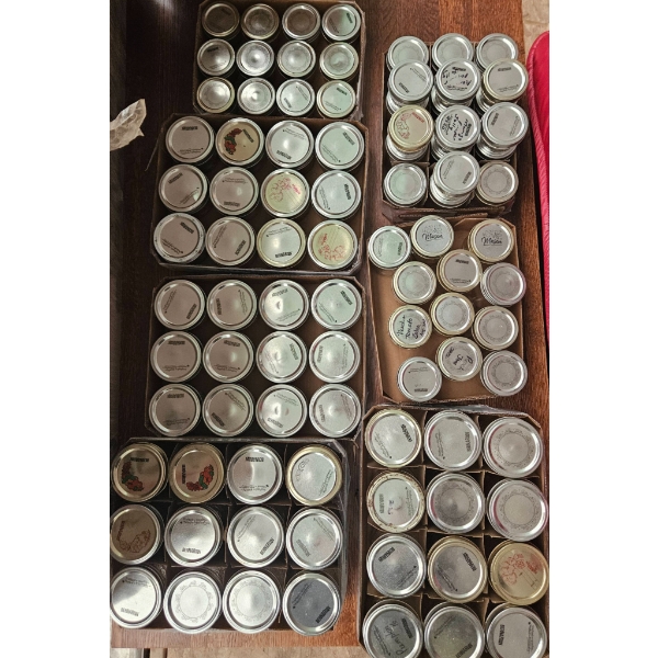 Mason and Bernardin Canning Jars with Metal Lids