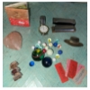Image 1 : Lot: Marbles, Harmonica Pair, Watch, Stone, Cowboy Hat Pin, Miscellaneous Ephemera