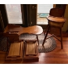 Image 1 : Wooden Small Table (28L, 20T) w/ Antique Baby Chair (37T), Wood Trays (One Damaged) 