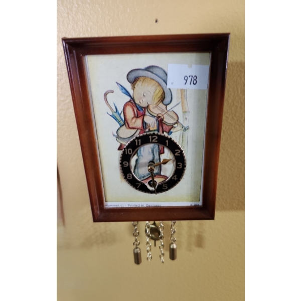 Hummel Violin Boy Mini Clock 4 L, 3 W, 2 D