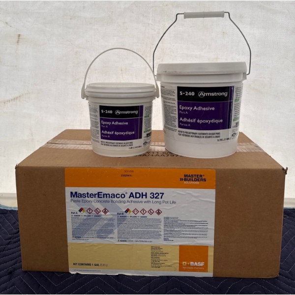 NEW Armstrong Epoxy S-240 w/ Master Emaco ADH 327 Epoxy Concrete Bonding Kit 