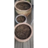 Image 4 : Patio Chairs X5, Side Table 16 W, 16 D, 16 T, Planters Including: Plastic 17" Diameter, 14 T