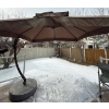 Image 1 : Massive Cantilever Umbrella w/ Octagon Shade Replacement Fabric & Wovan Outdoor Rug 