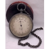 Image 1 : J. Hicks Maker London 6136 Antique Pocket Barometer in Leather Case - Weighs 89.5g