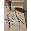 Image 2 : Ladies Costume Jewelry Collection - Leather Braided Bracelet Blood Red Beaded Set & More