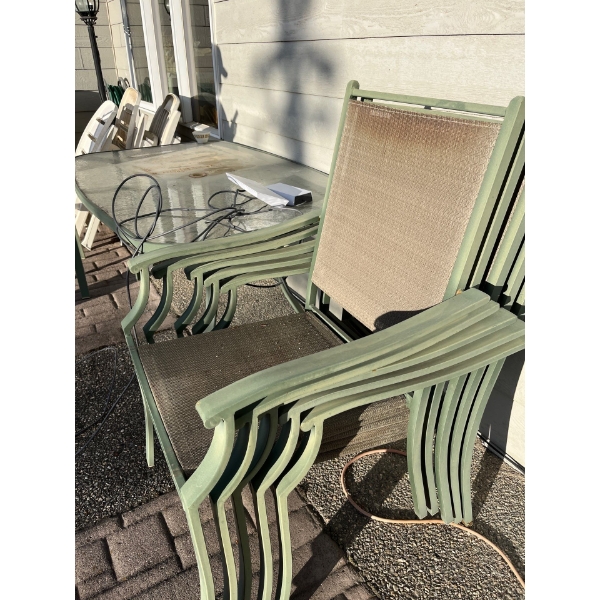 Patio table with five chairs