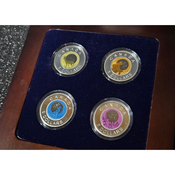 2011-2012 Full Moon 92.5% Sterling Silver and Niobium 4-Coin Set in Display Case - #1