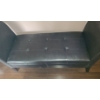 Image 2 : Dark Brown Faux Leather Bench 53 W, 18 D, 31 T