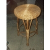 Image 3 : Mid Century Brass Chandelier w/ Wicker Bar Stool 31T 
