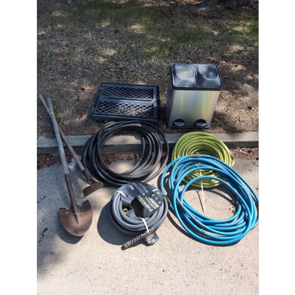 Yardworks New Hose, Hoses, 100ft Commercial Grade Hose, Waste Bin, Garden Tools, Pet Gate 